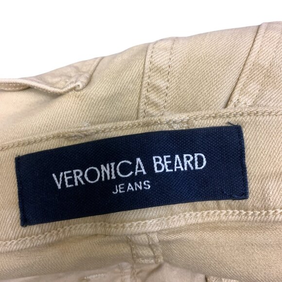 Veronica Beard Women 30 Carolina Skinny Kick-Flare Jeans Stone Khaki High Rise - Picture 8 of 16